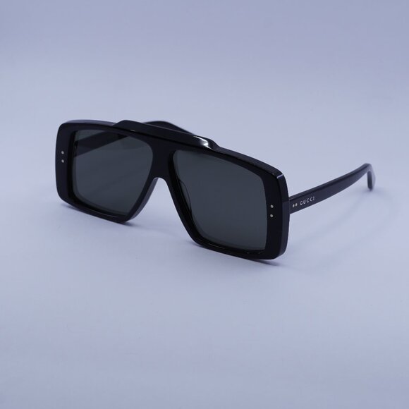 Gucci GG1369S 001 Sunglasses Black Square Frame, Grey Lenses main image 7